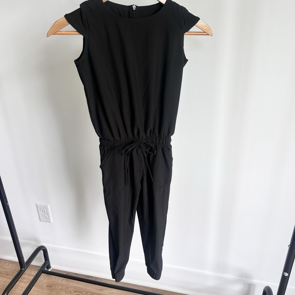 Albion Fit Other - Albion Fit Everyday 1pc Jumpsuit Romper Black Outfit Girls Size 6 Athletic